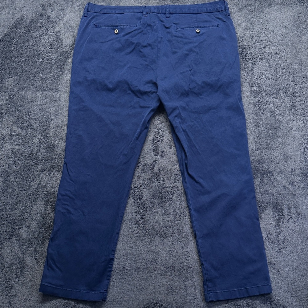 Tommy Bahama Chino Pants Mens 40x30 Navy Blue Flat Front Cotton Tencel Stretch